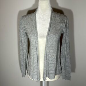 DKNY Open Front Gray Cardigan - Large